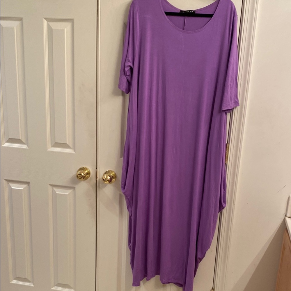 Lavender Loose-Fit Dress